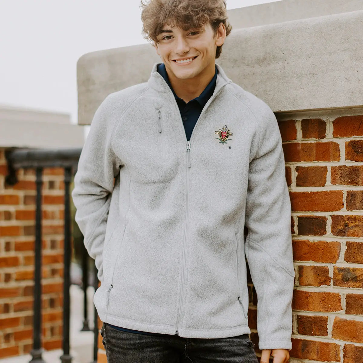 FIJI Embroidered Crest Full Zip โ Campus Classics