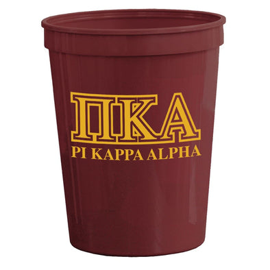 Pike Maroon Plastic Cup | Pi Kappa Alpha | Drinkware > Stadium cups