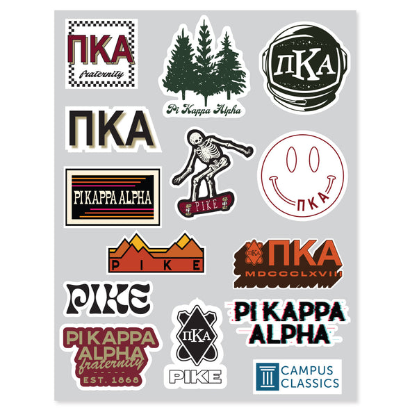 Pike Retro Sticker Sheet