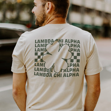 TKE Natural Clover Checker Short Sleeve Tee Tau Kappa Epsilon