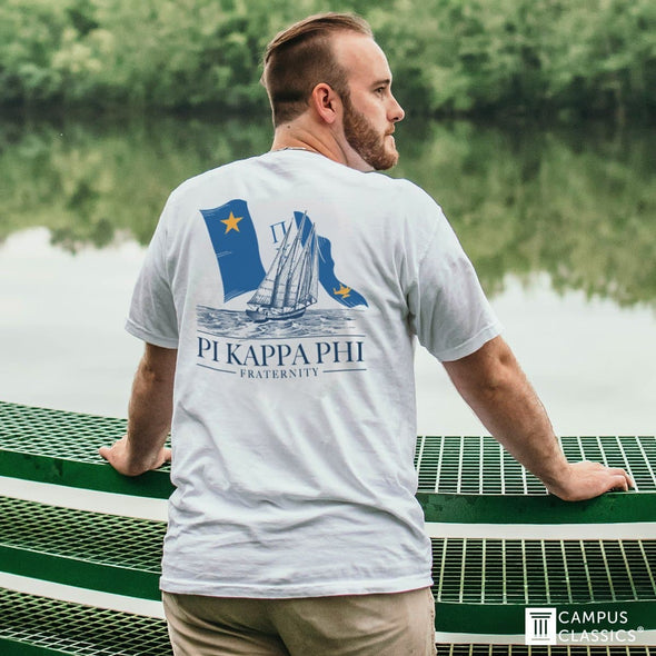 Phi Tau Comfort Colors White Seafarer Short Sleeve Tee | Phi Kappa Tau | Shirts > Short sleeve t-shirts