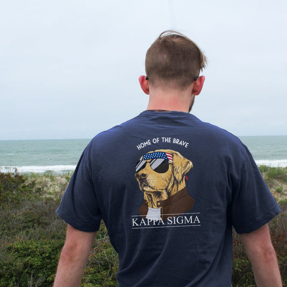 Sigma Chi Comfort Colors Short Sleeve Navy Patriot Retriever Tee | Sigma Chi | Shirts > Short sleeve t-shirts