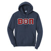 Beta Navy Hoodie with Sewn On Letters