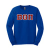 Beta Royal Long Sleeve Tee with Sewn On Letters
