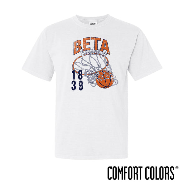 New! Beta Comfort Colors Retro Basketball Short Sleeve Tee