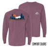 Beta Comfort Colors Berry Retro Wilderness Long Sleeve Pocket Tee | Beta Theta Pi | Shirts > Long sleeve t-shirts