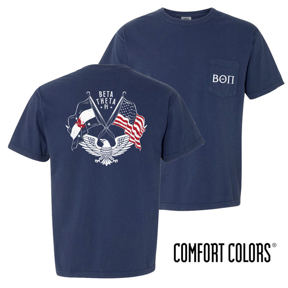Beta Comfort Colors Navy Patriot tee | Beta Theta Pi | Shirts > Short sleeve t-shirts