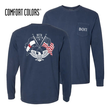 Beta Comfort Colors Navy Patriot tee | Beta Theta Pi | Shirts > Short sleeve t-shirts