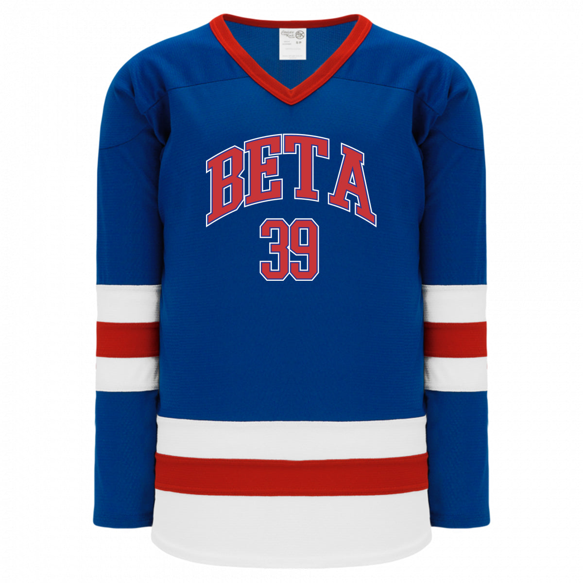 Beta Personalized Patriotic Hockey Jersey True Hockey Jersey M / Beta Theta Pi