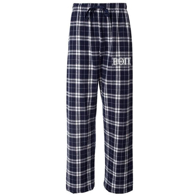 Beta Navy Plaid Flannel Pants | Beta Theta Pi | Pajamas > Pajama bottom pants