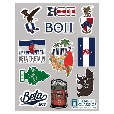 Beta Sticker Sheet | Beta Theta Pi | Promotional > Stickers