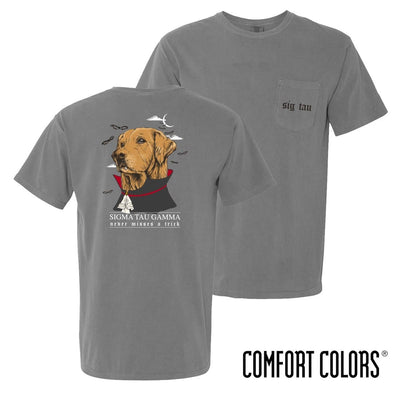 Sig Tau Comfort Colors Vampire Retriever Short Sleeve Pocket Tee | Sigma Tau Gamma | Shirts > Short sleeve t-shirts