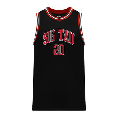 Sig Tau Black Basketball Jersey | Sigma Tau Gamma | Shirts > Jerseys