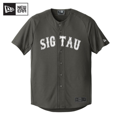 Sig Tau New Era Graphite Baseball Jersey | Sigma Tau Gamma | Shirts > Jerseys