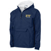 Sig Tau Personalized Charles River Navy Classic 1/4 Zip Rain Jacket | Sigma Tau Gamma | Outerwear > Jackets