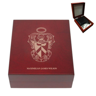 Sig Tau Personalized Rosewood Box | vendor-unknown | Household items > Keepsake boxes