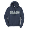 Phi Delt Navy Hoodie with Sewn On Letters