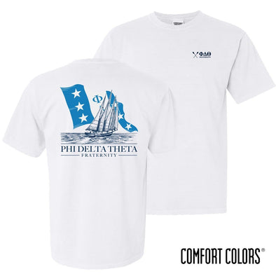Phi Delt Comfort Colors White Seafarer Short Sleeve Tee | Phi Delta Theta | Shirts > Short sleeve t-shirts