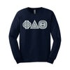 Phi Delt Navy Long Sleeve Tee with Sewn On Letters
