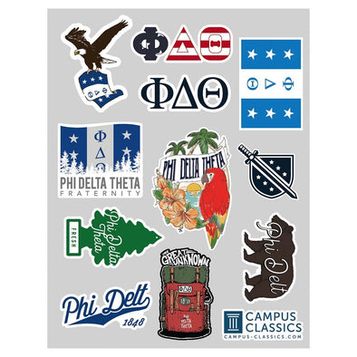 Phi Delt Sticker Sheet | Phi Delta Theta | Promotional > Stickers