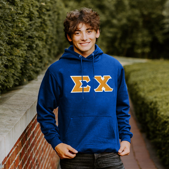 Sigma Chi Royal Hoodie with Sewn On Letters
