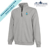 Sigma Chi Embroidered Crest Gray Quarter Zip | Sigma Chi | Sweatshirts > 1/4 zip sweatshirts