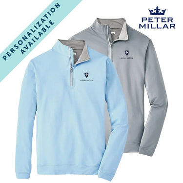 Sigma Chi Personalized Peter Millar Quarter Zip With Norman Shield