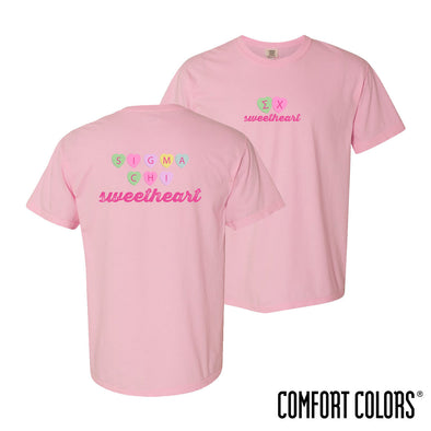 Sigma Chi Comfort Colors Candy Hearts Short Sleeve Tee
