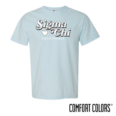 New! Sigma Chi Comfort Colors Retro Sweetheart Tee | Sigma Chi | Shirts > Short sleeve t-shirts