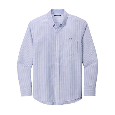 Sigma Chi Striped Oxford Button Down Shirt