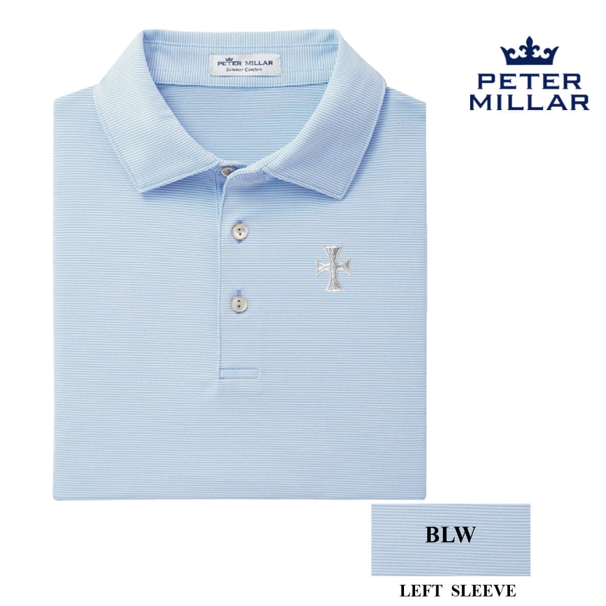 Sigma Chi Personalized Peter Millar Jubilee Stripe Stretch Jersey Polo XXL / Yes, Monogram on Left Shoulder (+ / Black / Sigma Chi