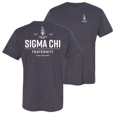 Sigma Chi Navy Crest Lightweight Short Sleeve Tee