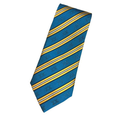Sigma Chi Blue and Gold Striped Silk Tie | Sigma Chi | Ties > Neck ties