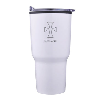 Sigma Chi 30oz White Tumbler | Sigma Chi | Drinkware > Travel mugs