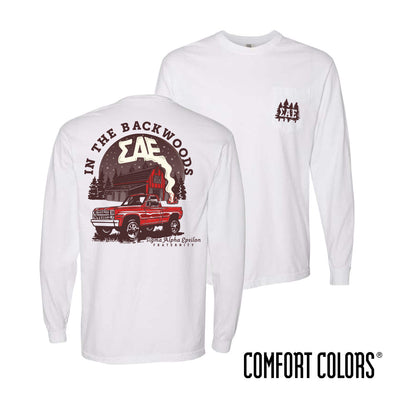 New! SAE Comfort Colors Country Roads Long Sleeve Tee