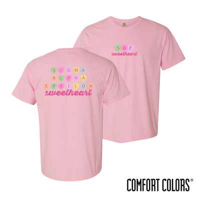 SAE Comfort Colors Candy Hearts Short Sleeve Tee
