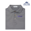 SAE Peter Millar Jubilee Stripe Stretch Jersey Polo with Greek Letter Logo
