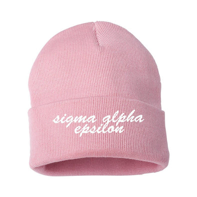 SAE Pink Sweetheart Beanie | Sigma Alpha Epsilon | Headwear > Beanies