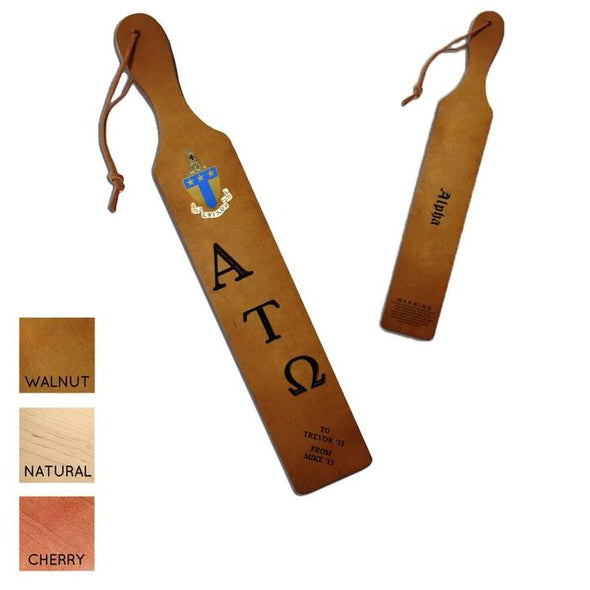 ATO Personalized Traditional Paddle | Alpha Tau Omega | Wood products > Paddles