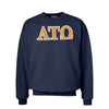 ATO Navy Crew Neck Sweatshirt with Sewn On Letters