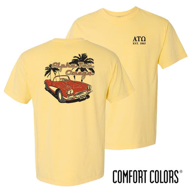 ATO Comfort Colors Yellow Hot Rod Short Sleeve Tee | Alpha Tau Omega | Shirts > Short sleeve t-shirts