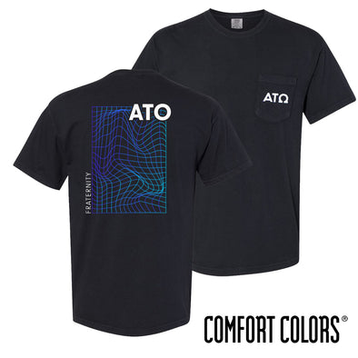ATO Comfort Colors Neon Warp Short Sleeve Pocket Tee