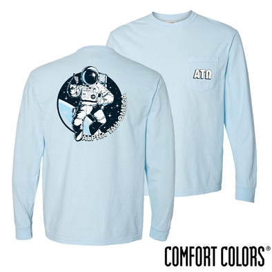 New! ATO Comfort Colors Space Age Long Sleeve Pocket Tee