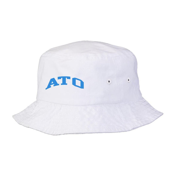 ATO Title White Bucket Hat | Alpha Tau Omega | Headwear > Bucket hats