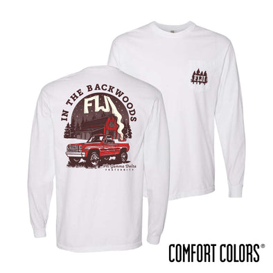 New! FIJI Comfort Colors Country Roads Long Sleeve Tee