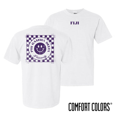 FIJI Comfort Colors Retro Smiley Short Sleeve Tee