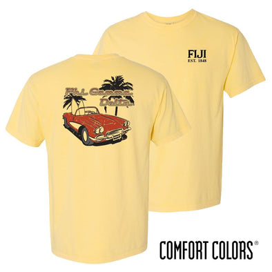 FIJI Comfort Colors Yellow Hot Rod Short Sleeve Tee | Phi Gamma Delta | Shirts > Short sleeve t-shirts