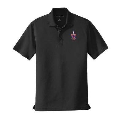 FIJI Crest Black Performance Polo | Phi Gamma Delta | Shirts > Short sleeve polo shirts