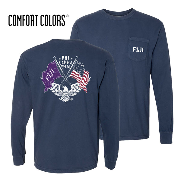FIJI Comfort Colors Navy Patriot tee | Phi Gamma Delta | Shirts > Short sleeve t-shirts