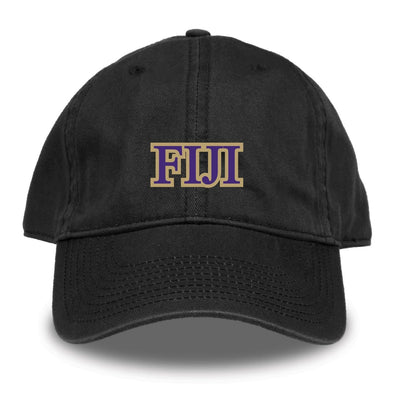 FIJI Black Hat | Phi Gamma Delta | Headwear > Billed hats